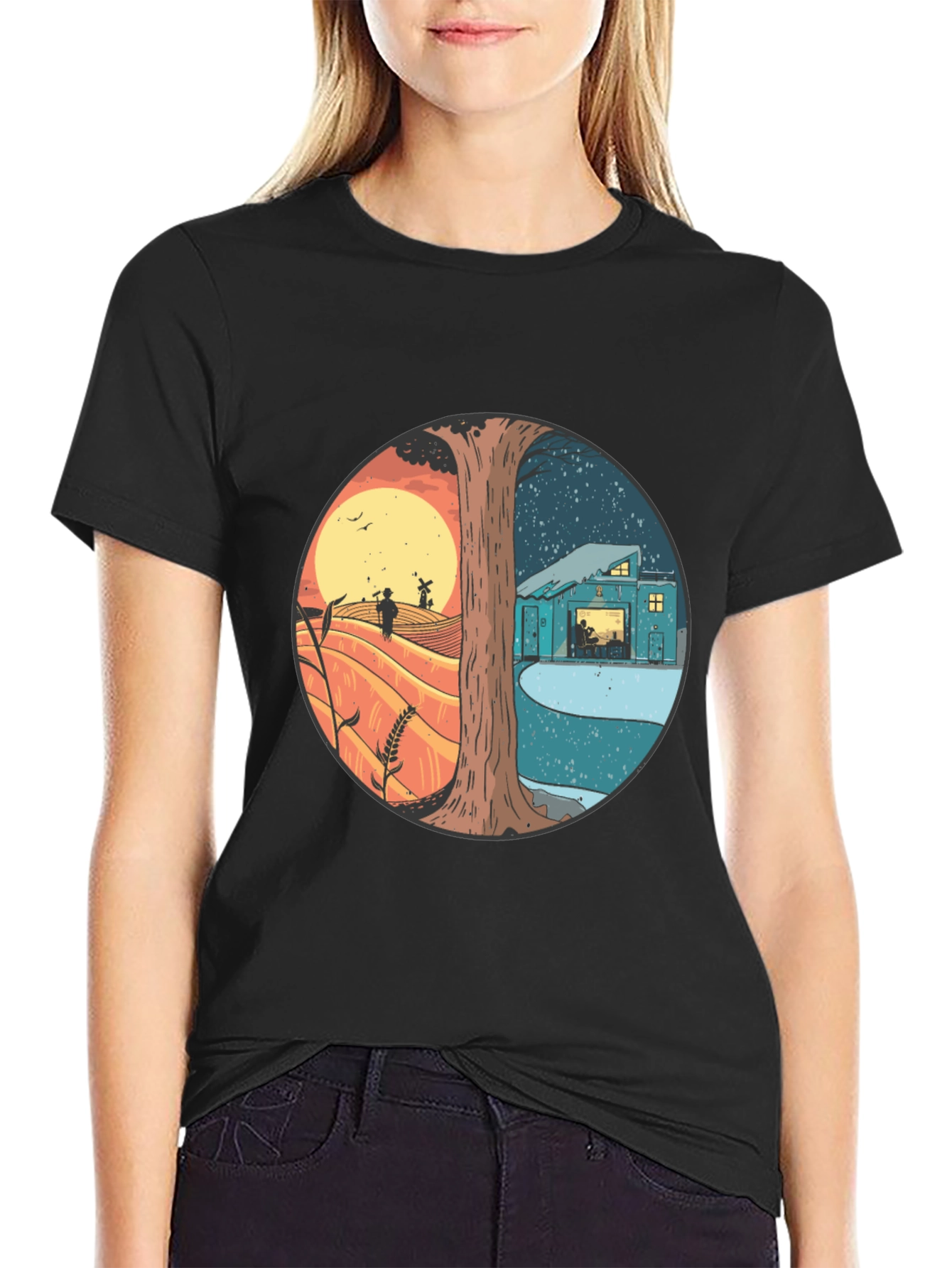 Day & Night Graphic T-Shirt