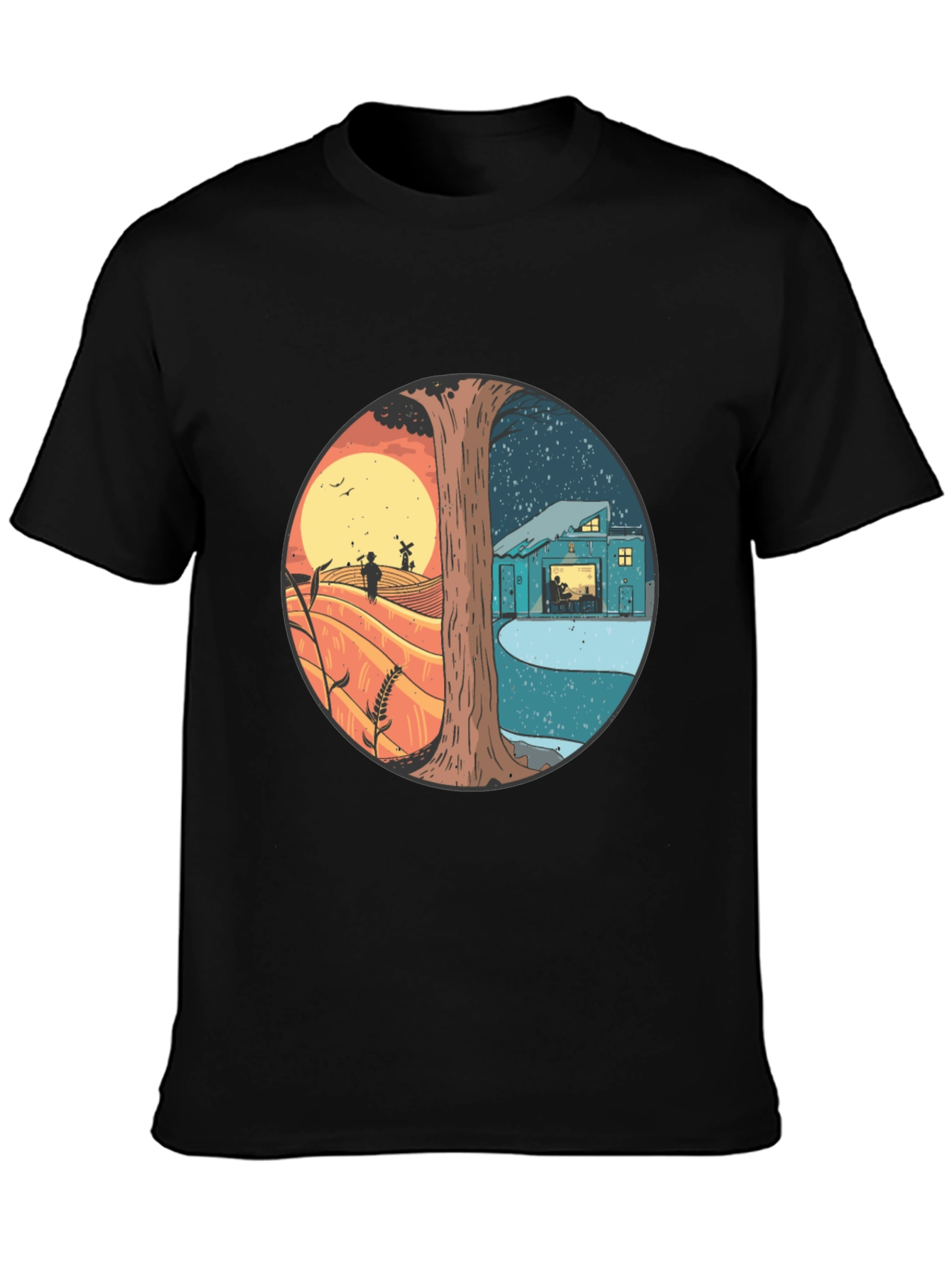 Day & Night Graphic T-Shirt