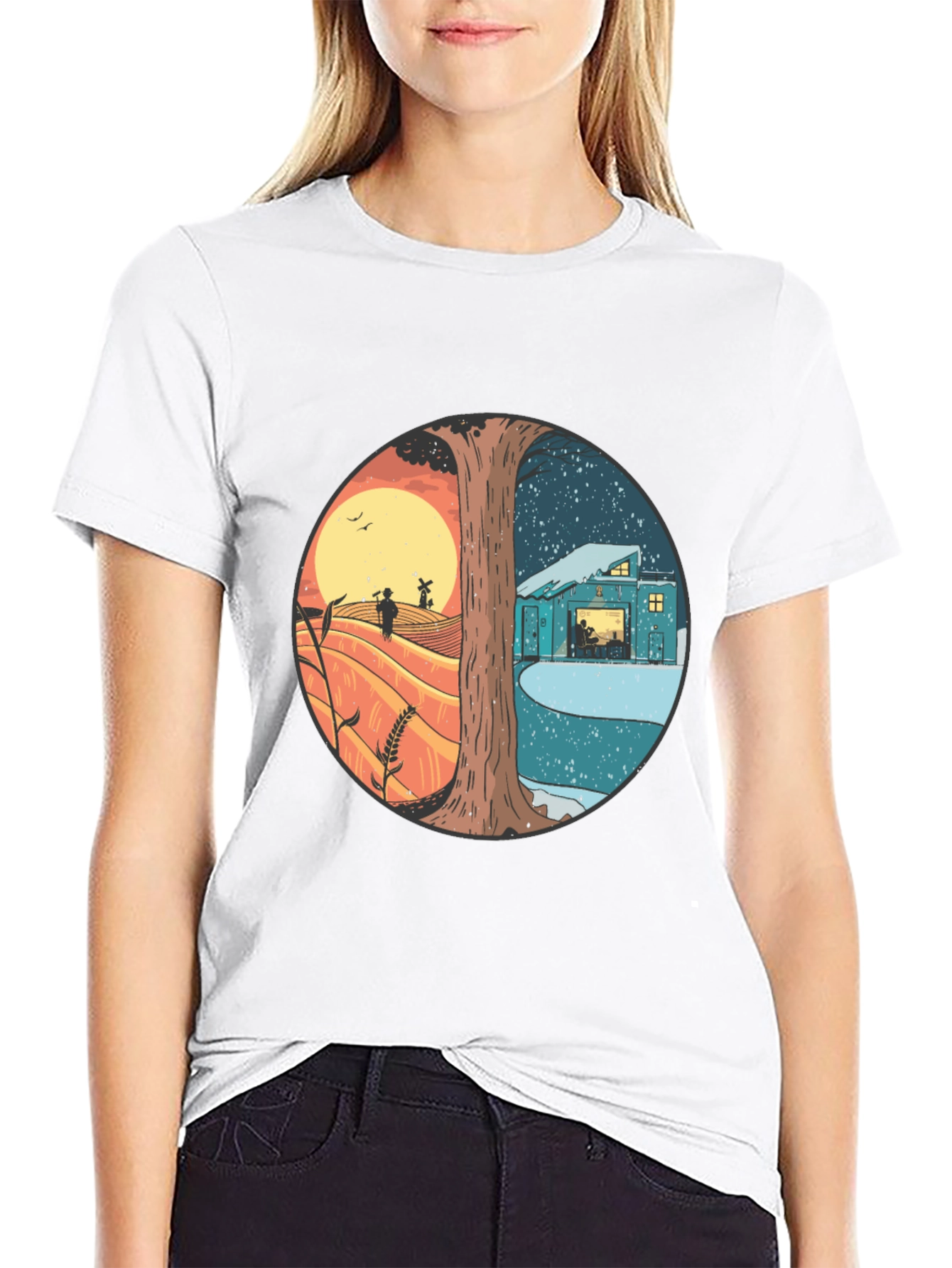 Day & Night Graphic T-Shirt