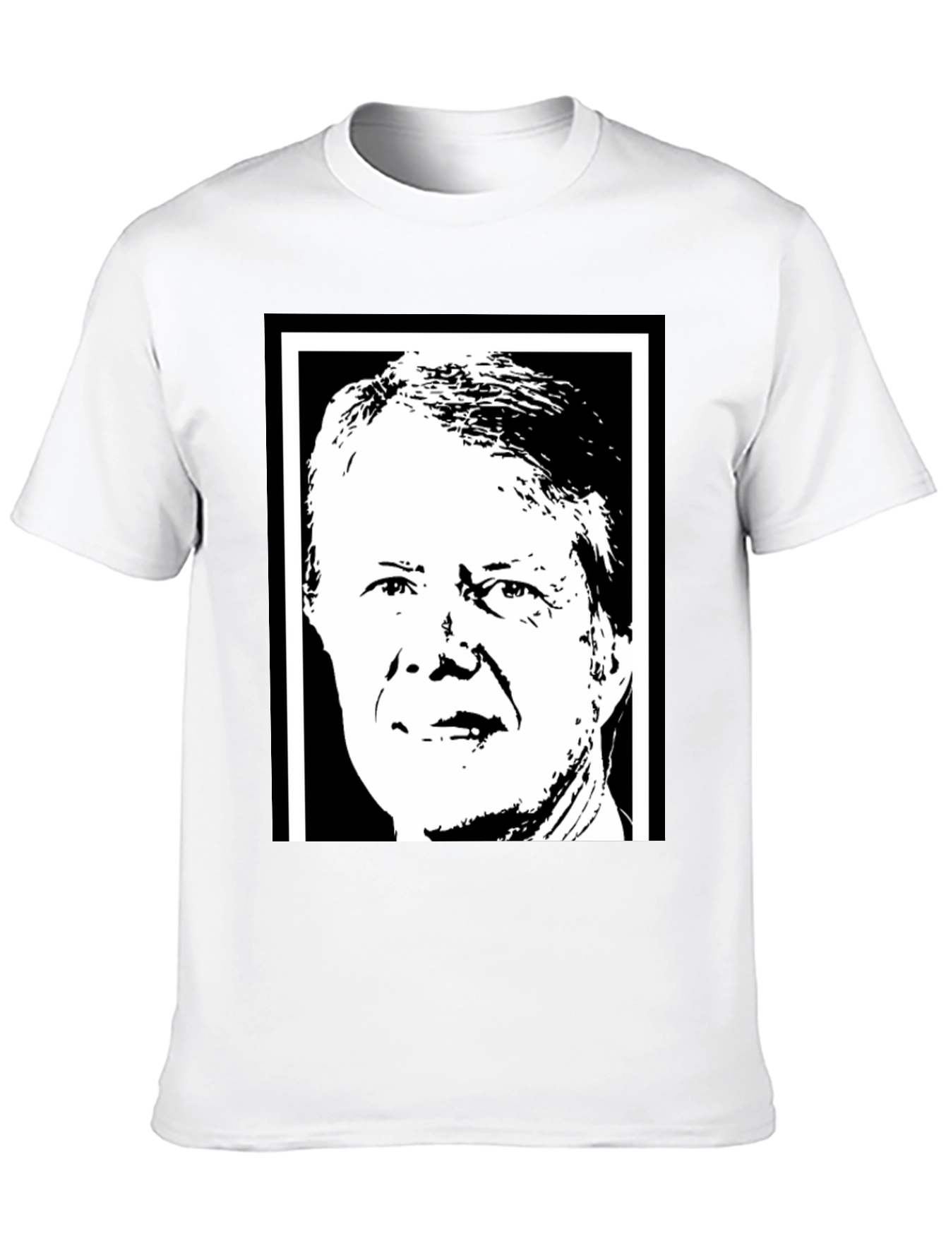 Jimmy Carter Portrait Graphic T-Shirt - Black