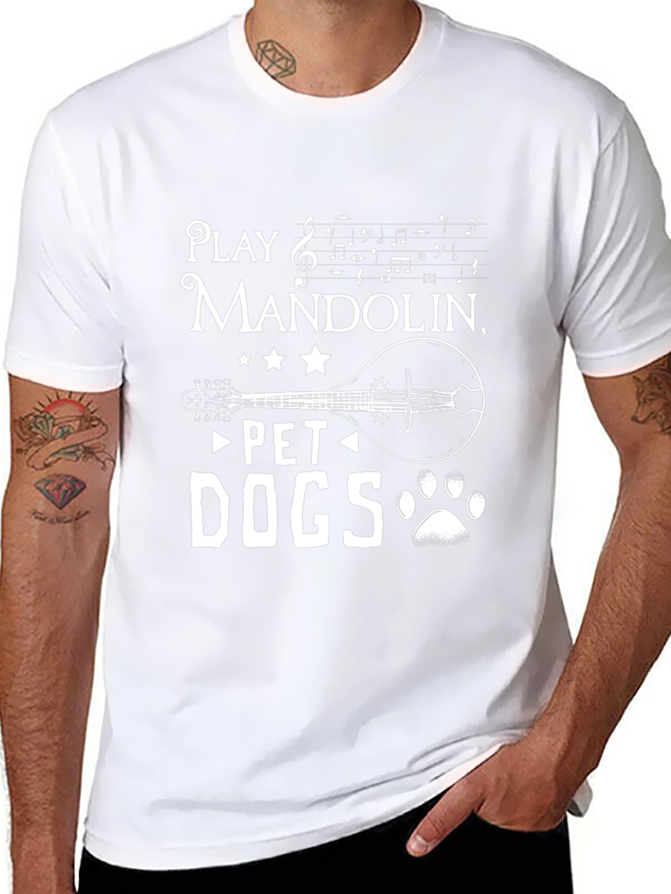 Play Mandolin Pet Dogs - Graphic T-Shirt
