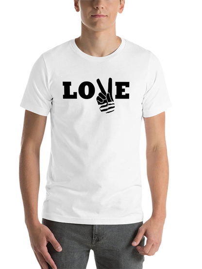 Love Peace Sign Graphic Mens T-Shirt
