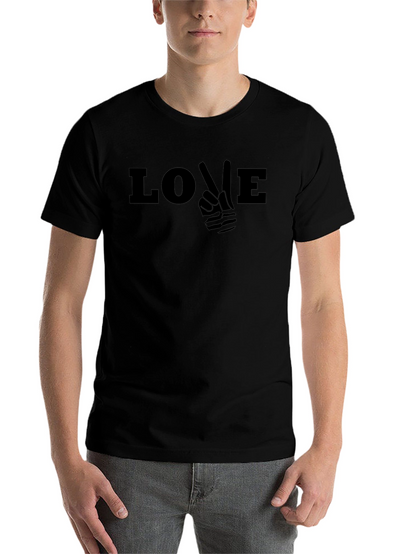 Love Peace Sign Graphic Mens T-Shirt