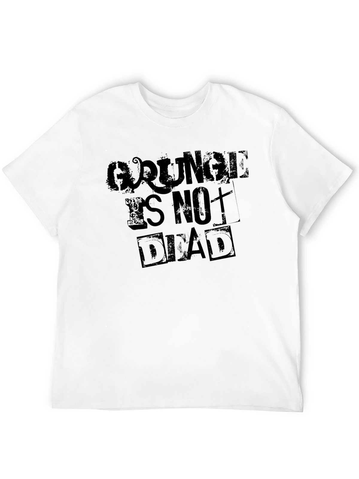 Grunge Is Not Dead Black Graphic Tee