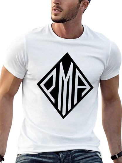 Black Tee with Geometric Graphic