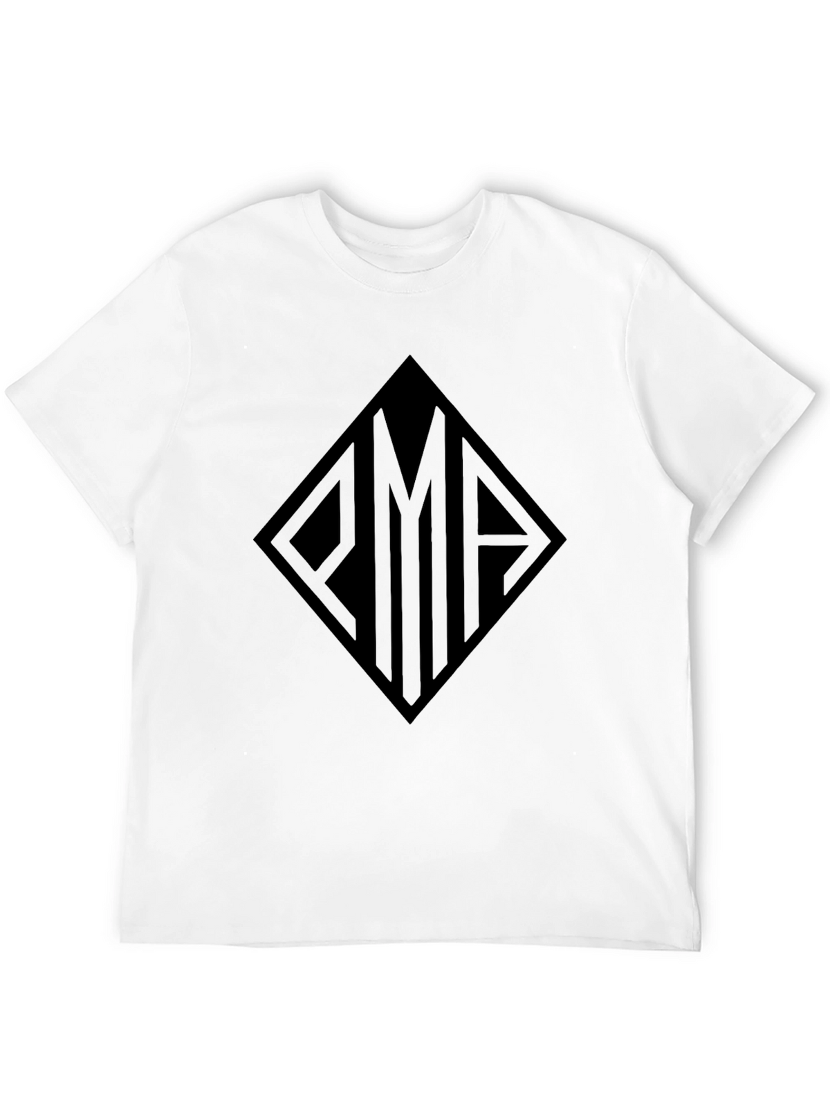 Black Tee with Geometric Graphic