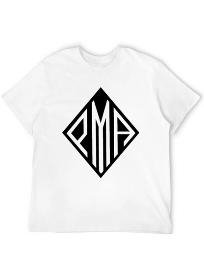 Black Tee with Geometric Graphic