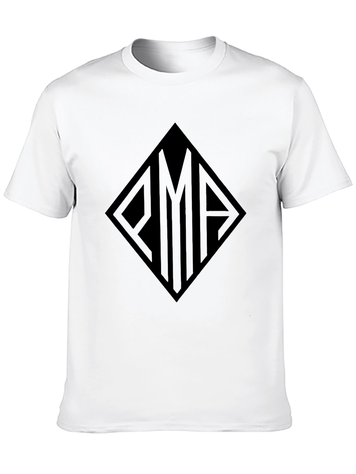 Black Tee with Geometric Graphic