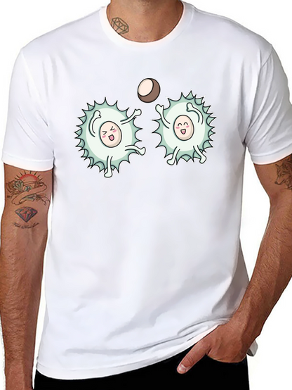 Funny White Blood Cells Playing Ball Black T-Shirt