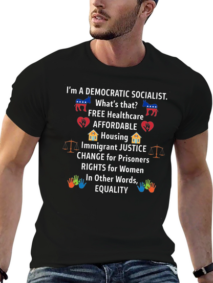 Democratic Socialist T-Shirt Equality and Justice