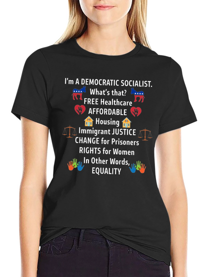 Democratic Socialist T-Shirt Equality and Justice