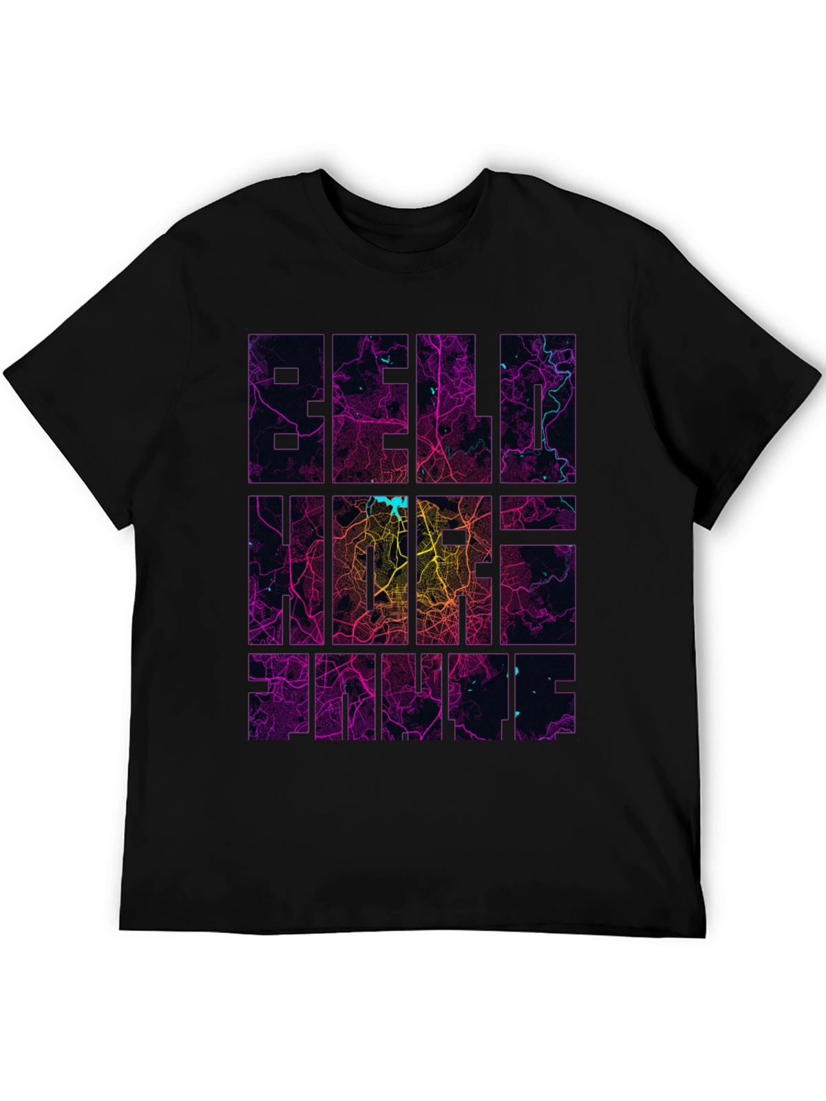 Berlin Neon Map Graphic Tee - Modern Streetwear