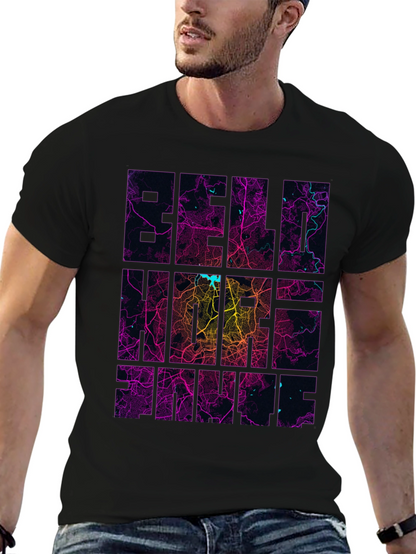 Berlin Neon Map Graphic Tee - Modern Streetwear