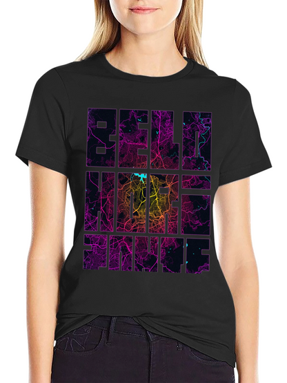Berlin Neon Map Graphic Tee - Modern Streetwear