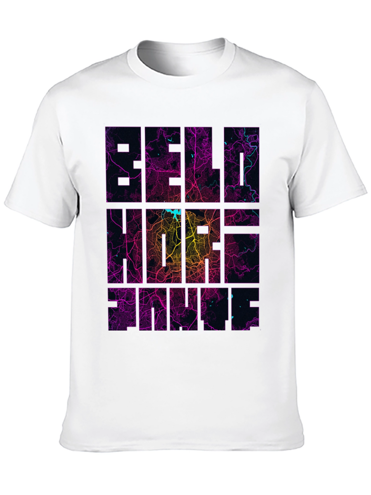Berlin Neon Map Graphic Tee - Modern Streetwear