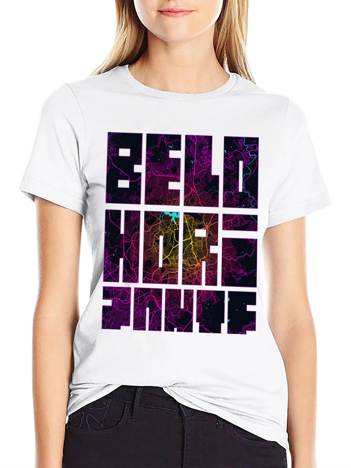 Berlin Neon Map Graphic Tee - Modern Streetwear
