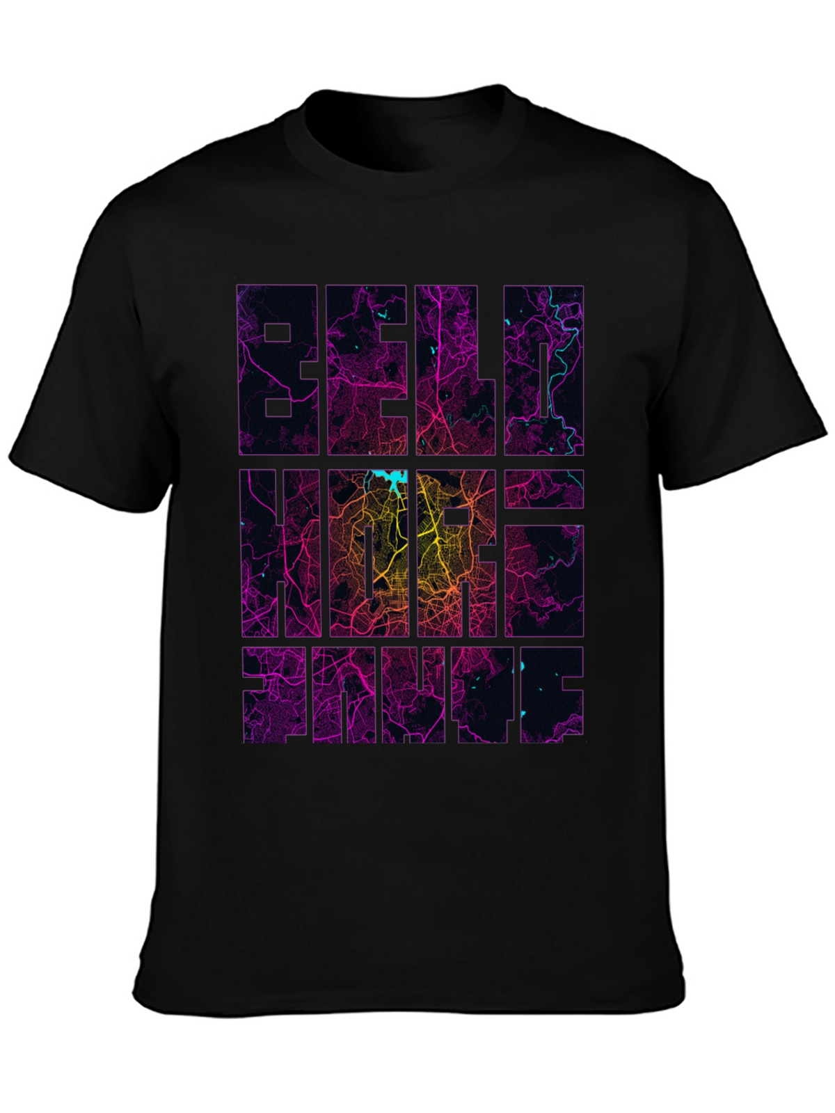 Berlin Neon Map Graphic Tee - Modern Streetwear