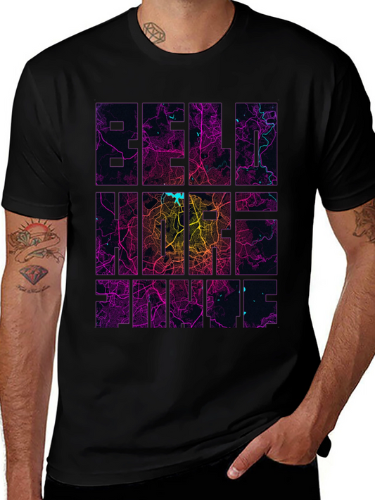 Berlin Neon Map Graphic Tee - Modern Streetwear