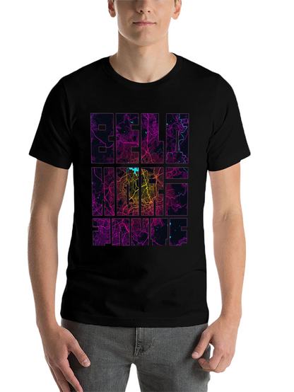 Berlin Neon Map Graphic Tee - Modern Streetwear