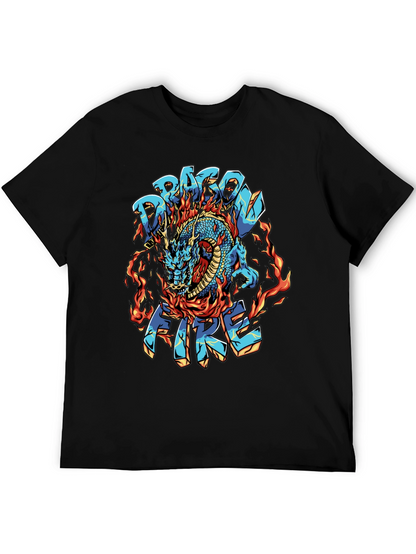 Dragon Fire Graphic Black T-Shirt