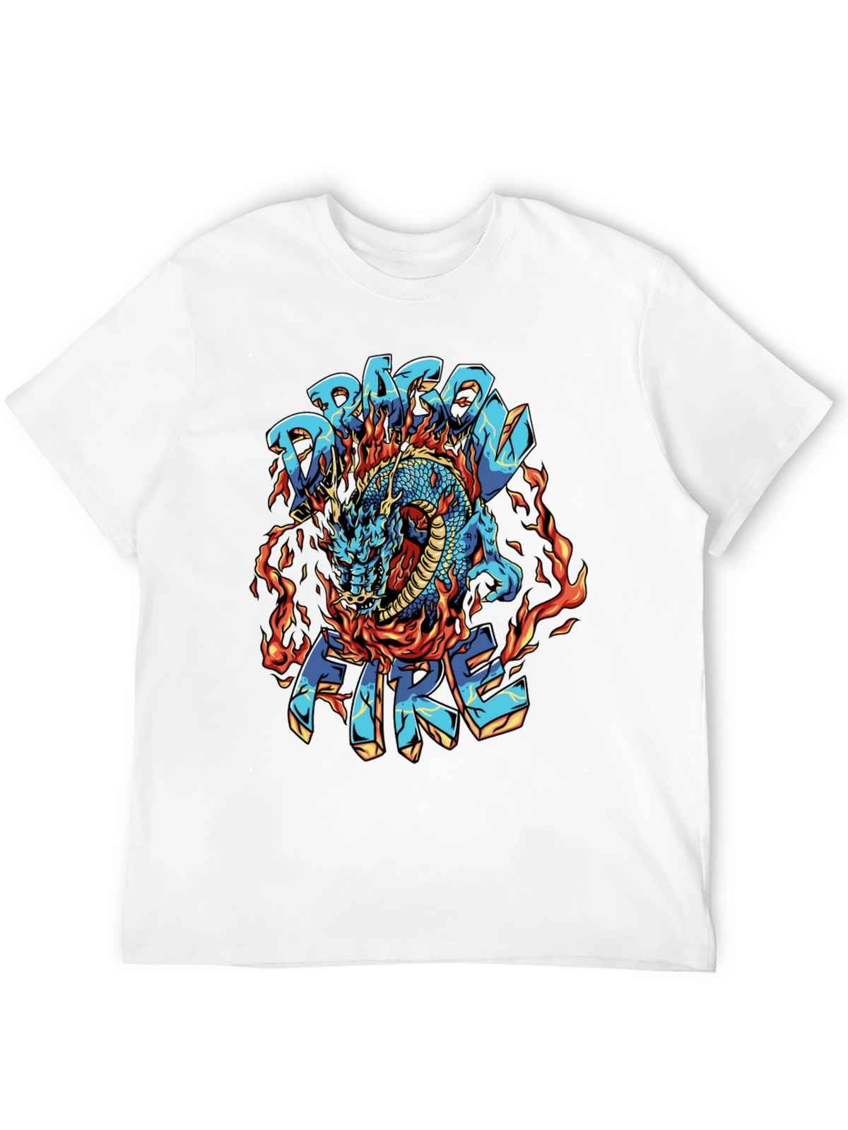 Dragon Fire Graphic Black T-Shirt