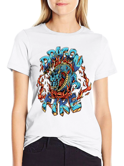 Dragon Fire Graphic Black T-Shirt