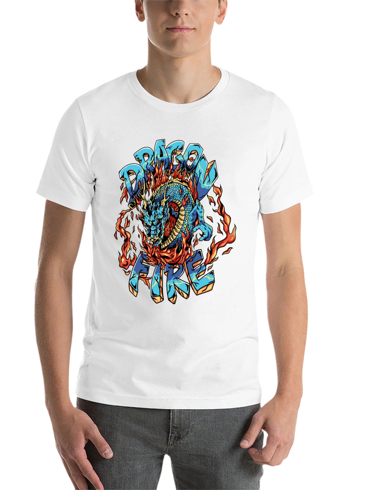 Dragon Fire Graphic Black T-Shirt