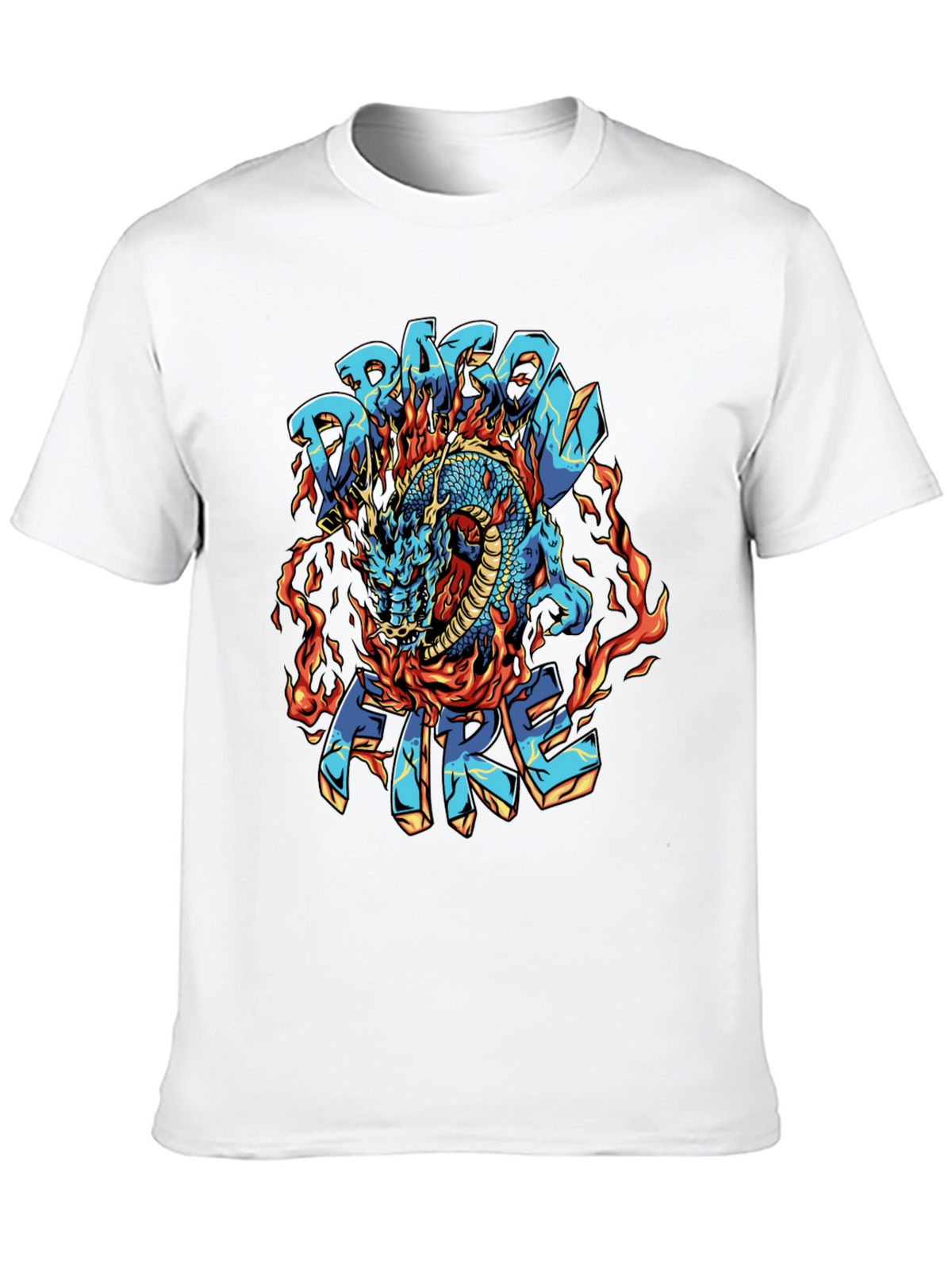 Dragon Fire Graphic Black T-Shirt