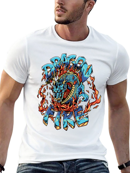 Dragon Fire Graphic Black T-Shirt