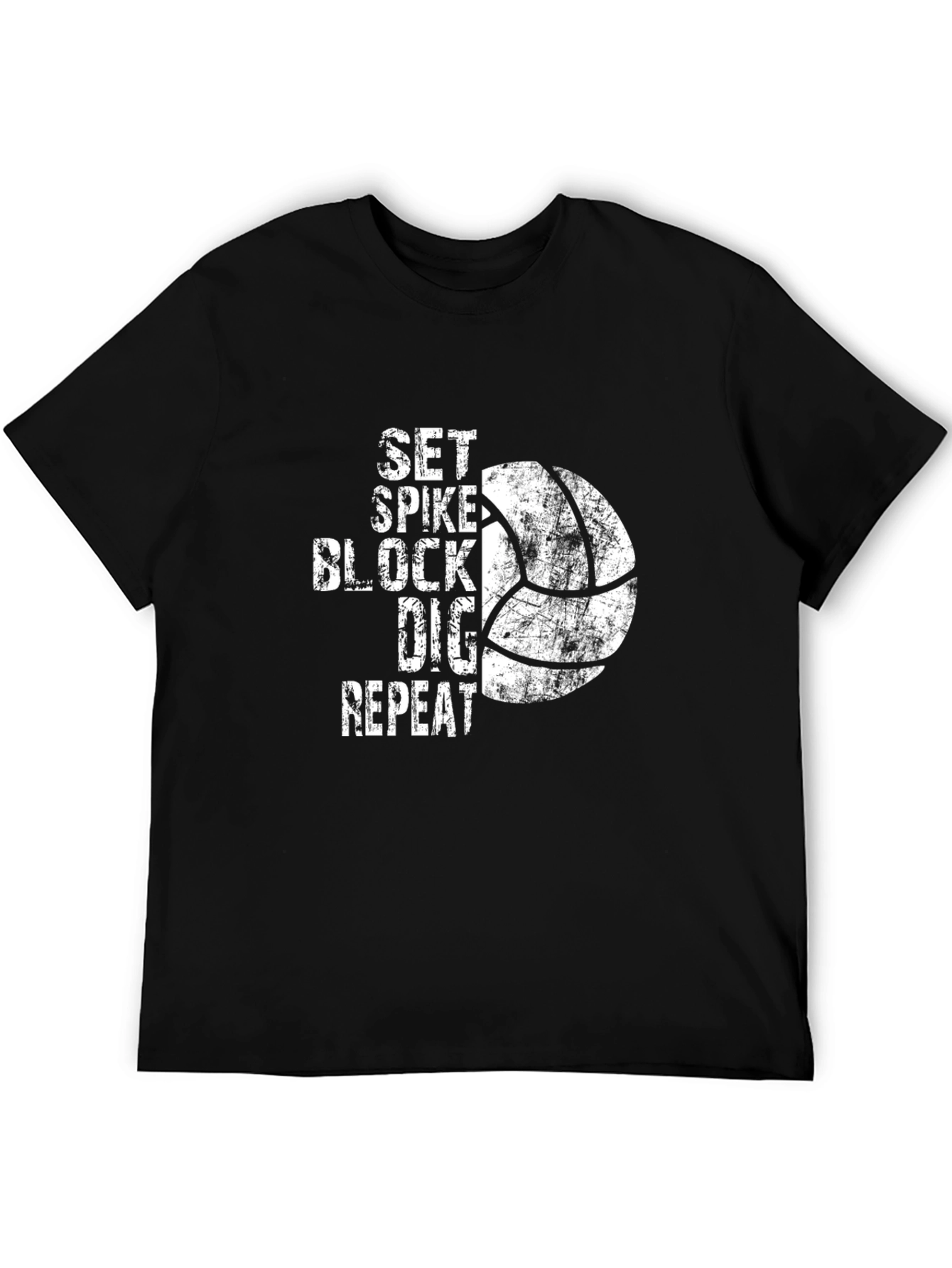 Volleyball T-Shirt: Set Spike Block Dig Repeat