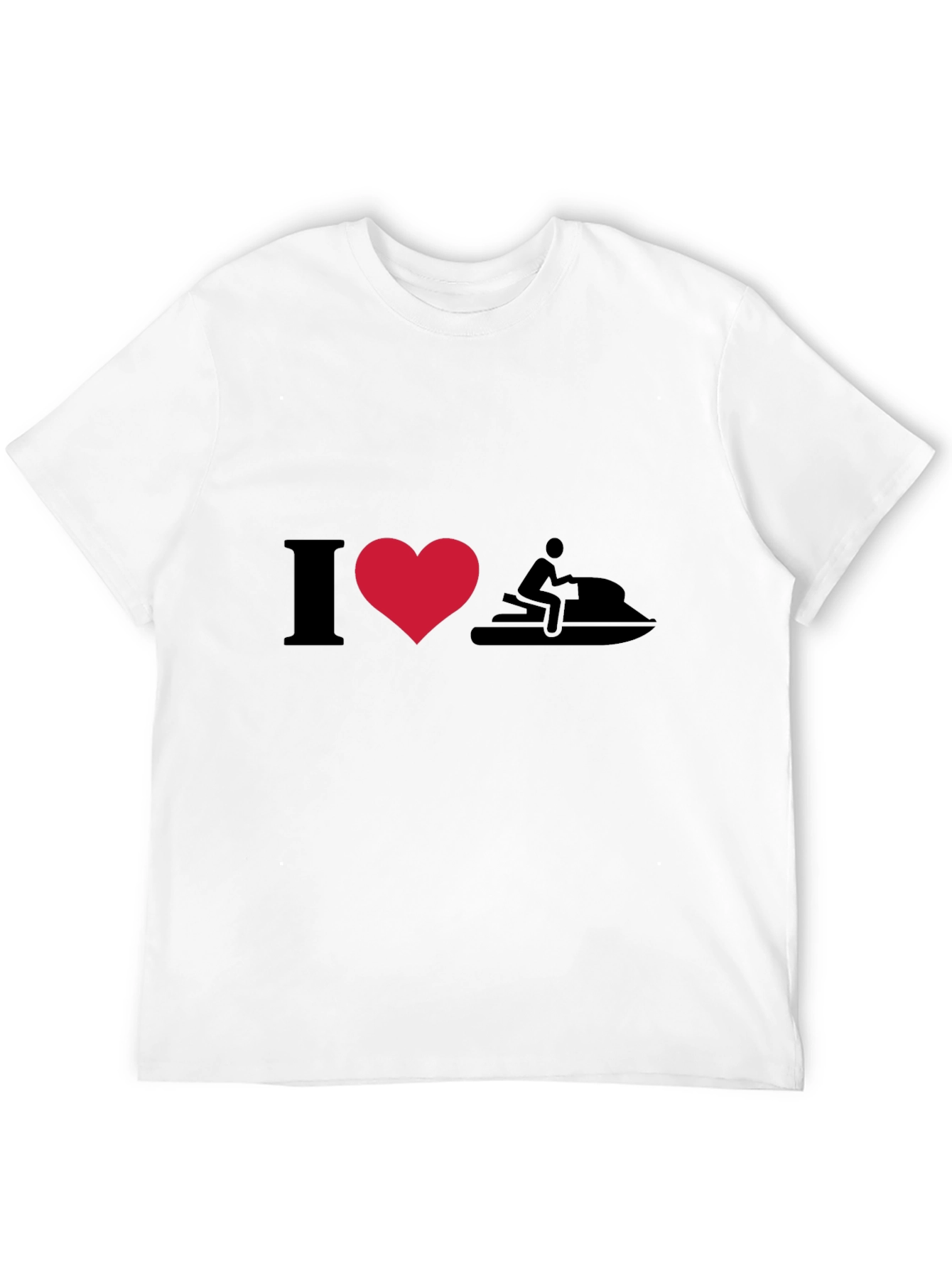 I Heart Jet Skiing T-Shirt - Black Cotton Tee