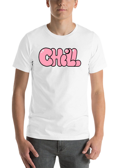 Chill Bubble Letter Graphic Tee - Black