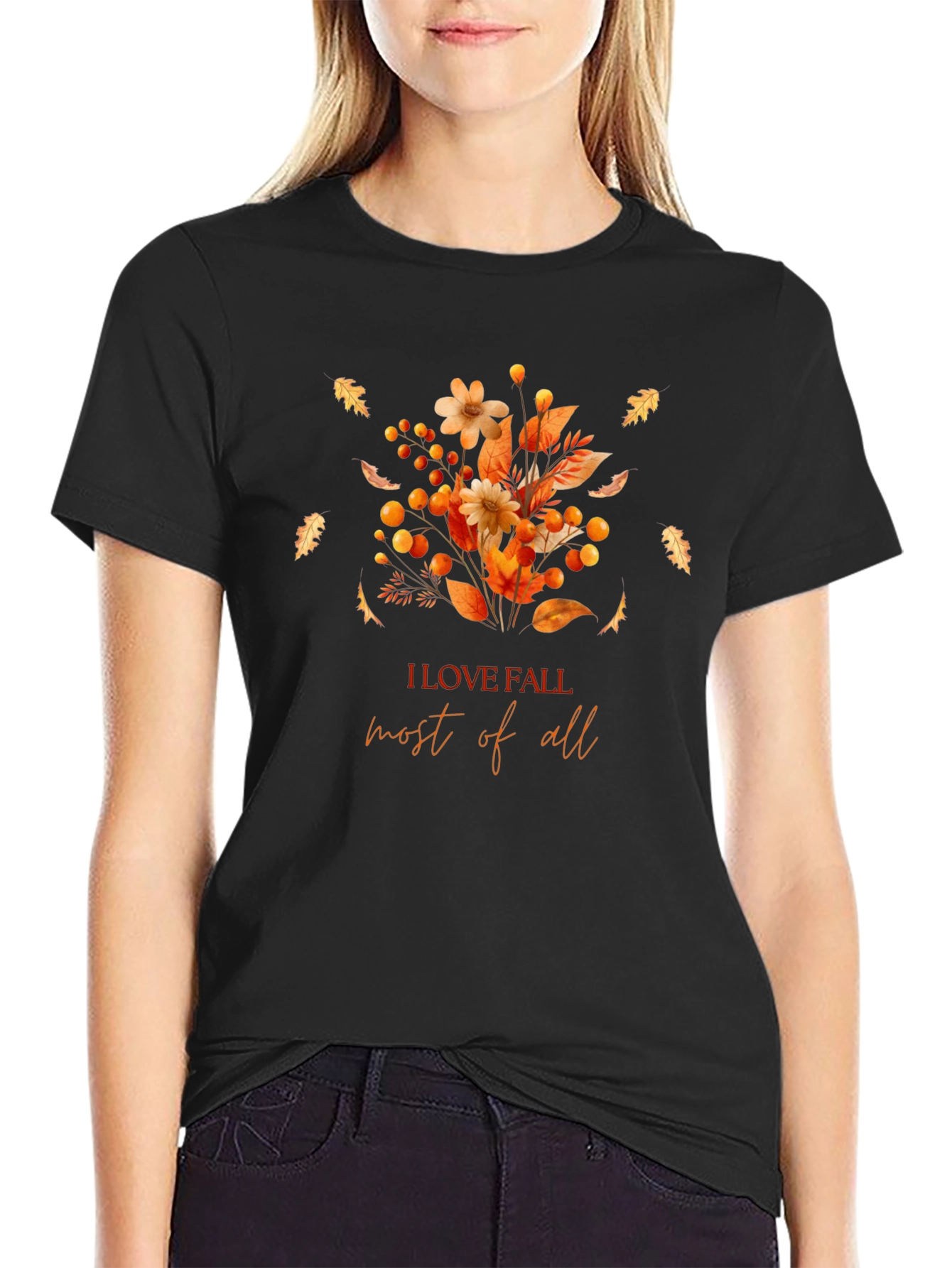 Fall Flowers Graphic T-Shirt
