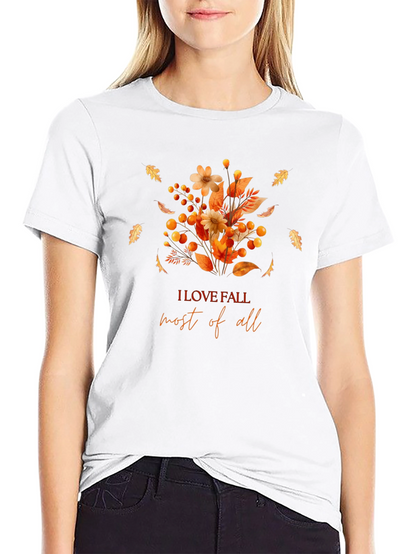 Fall Flowers Graphic T-Shirt