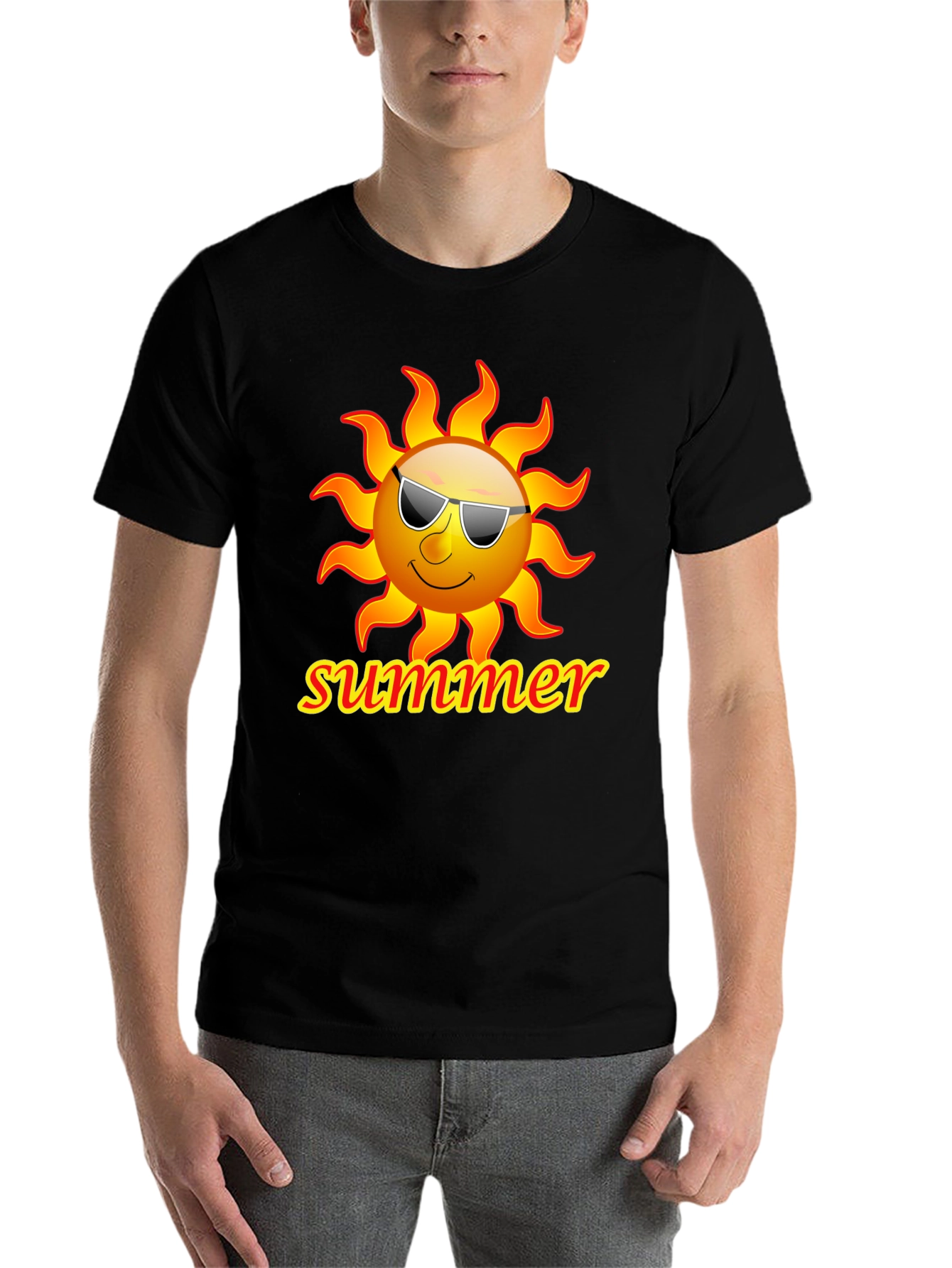Summer Sun T-Shirt - Black Graphic Tee