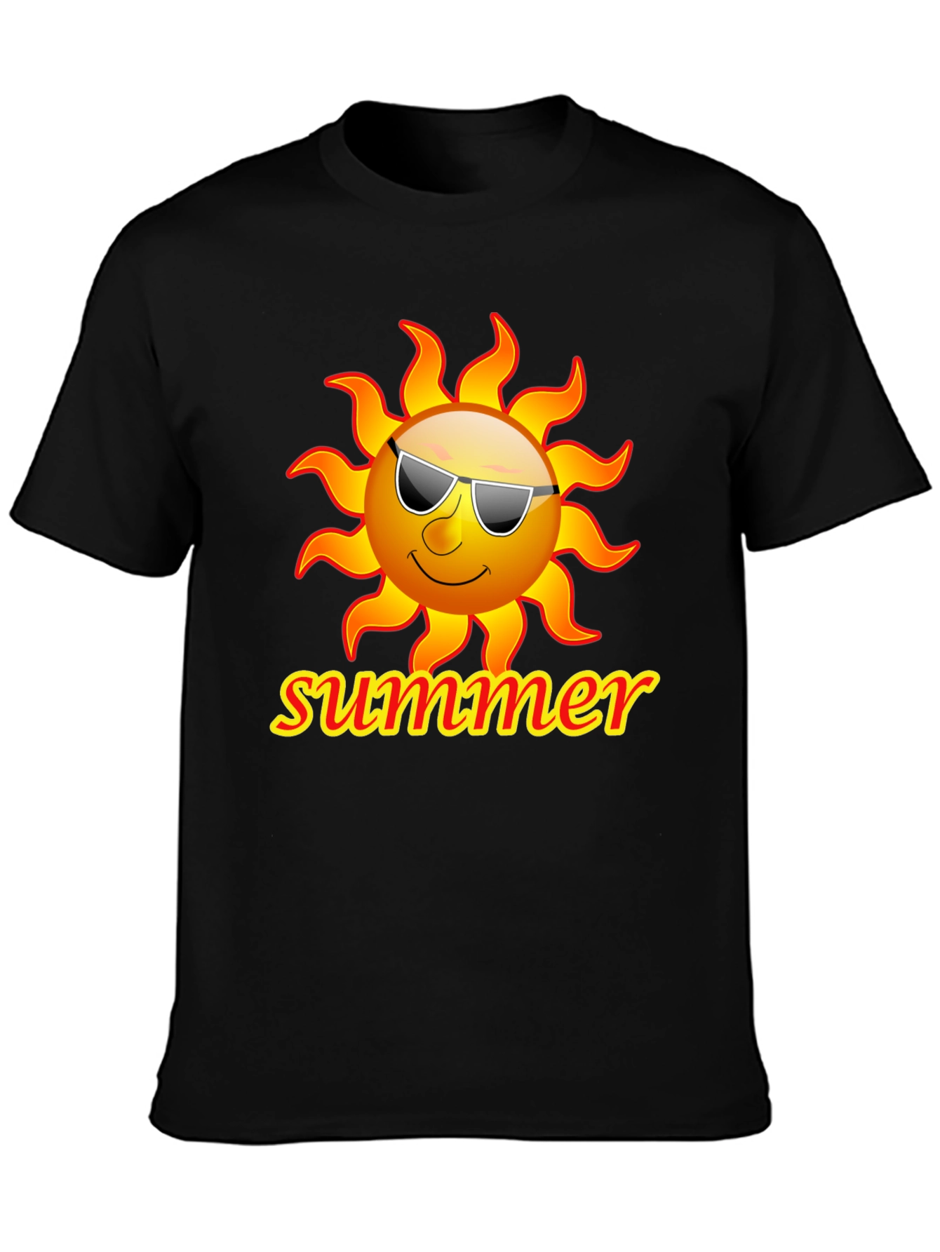 Summer Sun T-Shirt - Black Graphic Tee