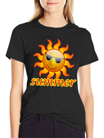 Summer Sun T-Shirt - Black Graphic Tee