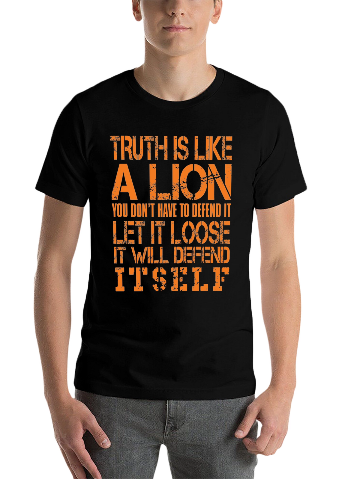 Truth Lion Graphic Tee - Bold Statement T-Shirt