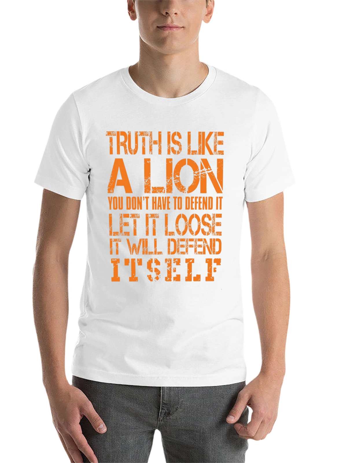 Truth Lion Graphic Tee - Bold Statement T-Shirt