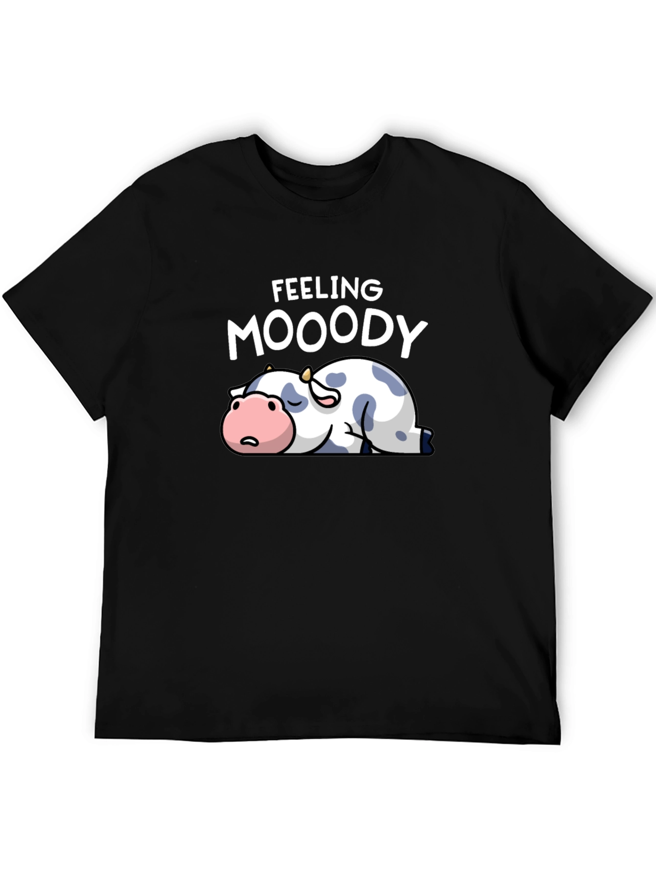 Feeling Moody Cow Graphic T-Shirt
