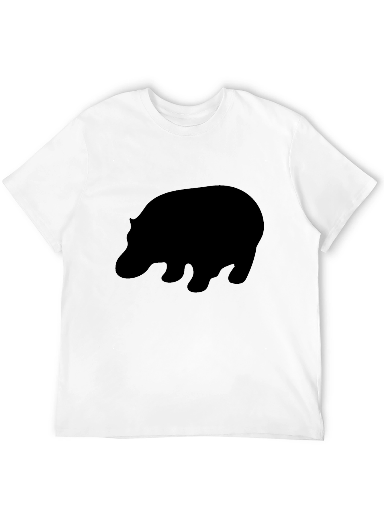 Hippo Silhouette Black T-Shirt