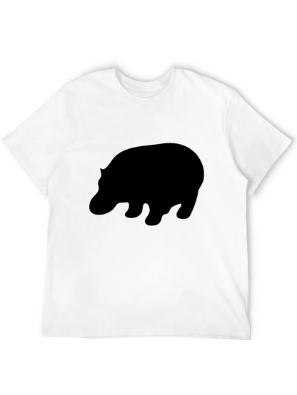 Hippo Silhouette Black T-Shirt