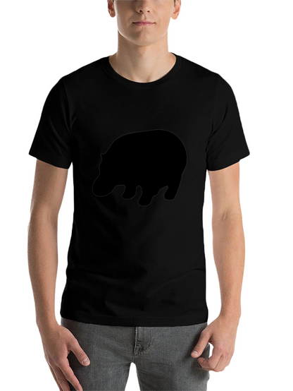 Hippo Silhouette Black T-Shirt