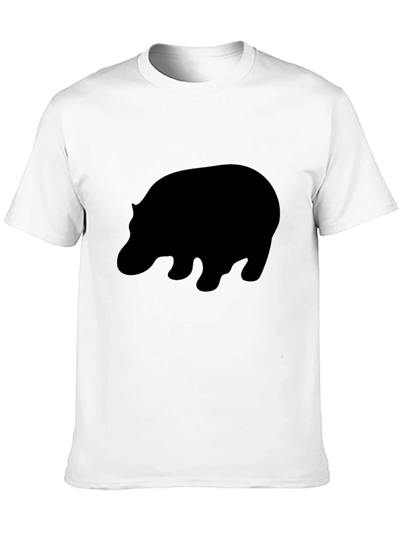 Hippo Silhouette Black T-Shirt