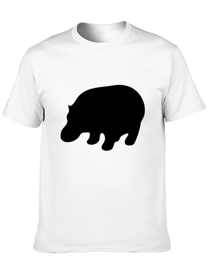 Hippo Silhouette Black T-Shirt