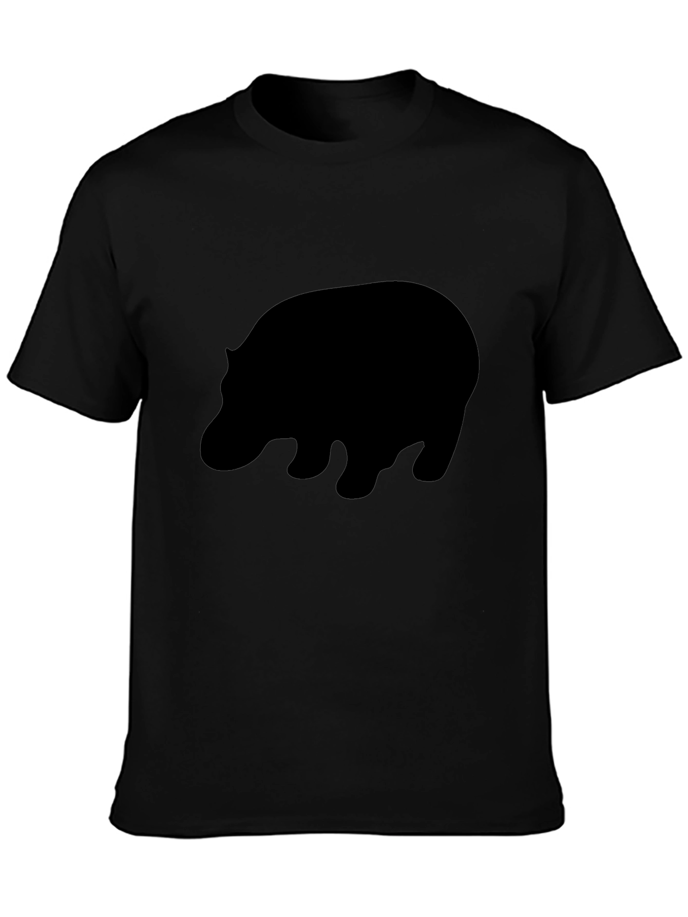 Hippo Silhouette Black T-Shirt