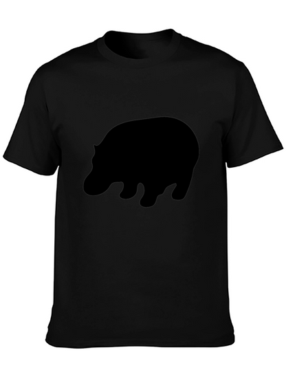 Hippo Silhouette Black T-Shirt