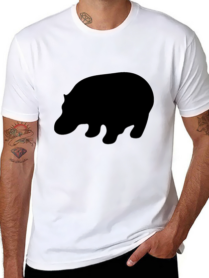 Hippo Silhouette Black T-Shirt