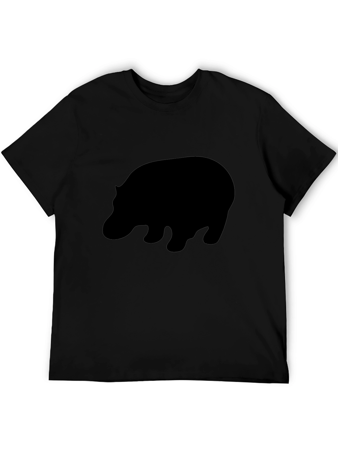 Hippo Silhouette Black T-Shirt
