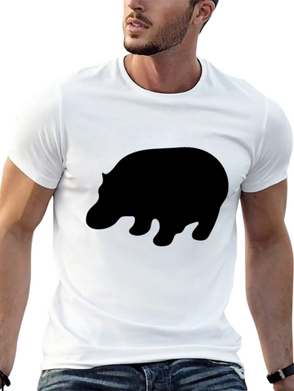 Hippo Silhouette Black T-Shirt